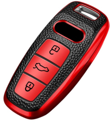 Husa pentru cheie smart Audi A3 A4 B9 A6 C8 A7 S7 4K A8 D5 S8 Q7 Q8 SQ8 E-tron 2018 2019 2020 2021 rosu 