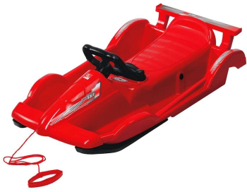 Sanie plastic cu ghidon otel ALPEN RACE Rosu 
