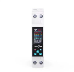 Siguranta Inteligenta Wi-Fi 1-50A Afisaj Monitorizare energie Protectie Supratensiune Programare inteligenta compatibil Tuya Smart L 
