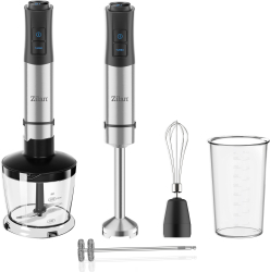 Mixer vertical 5 in 1 Zilan ZLN3939 Putere 1200W 12 trepte de viteza Functie Turbo Afisaj digital Inox 