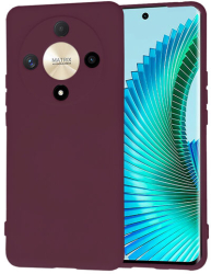 Husa Silicon pentru Honor Magic6 Lite Marmalis SoftFlex Plum Red 