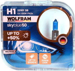 Set becuri H1 100W 5500K Sky Blue Wolfram 