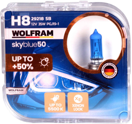 Set becuri H8 35W 5500K Sky Blue Wolfram