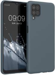 Husa Kwmobile pentru Samsung Galaxy A12 Silicon Albastru 54048.202 