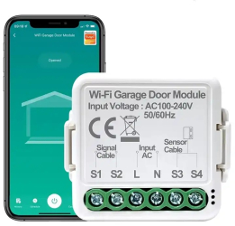 Releu Inteligent WiFi Garaj cu Monitorizare Inchis/Deschis 220V Tuya/SmartLife SmartWiz 