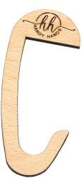 Set 10 bucati Agatatoare Suport Geanta din lemn HH9566 Personalizat 4.5x10 cm 