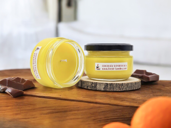 Lumanare Parfumata Ciocolata si Portocala 80ml sticla Fresh Candles 