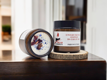 Lumanare Parfumata Liliac si Iasomie 120ml sticla Fresh Candles 