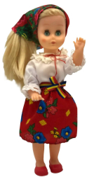 PAPUSA ARADEANCA - COSTUM POPULAR - BLONDA - 38CM - 00883-04 