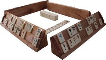 Joc remi din lemn lacuit tabla mare culoare maro 