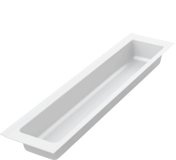 Suport modular organizare tacamuri cu un compartiment alb 107x480 mm 