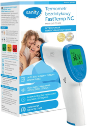 Termometru non-contact Sanity FastTemp pentru masurarea temperaturii corpului si a obiectelor memorie pentru 99 masuratori alarma febra 