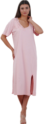 Camasa de noapte 2086 100 bumbac Bella Secret-Roz-L INTL