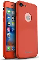 Husa Apple iPhone 7 Plus IPAKY Full Cover 360 Rosu + Folie Cadou 