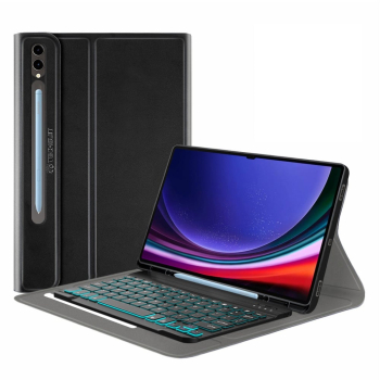 Husa cu Tastatura pentru Samsung Galaxy Tab S9 Ultra / S10 Ultra - Techsuit CozyTab Case - Black 