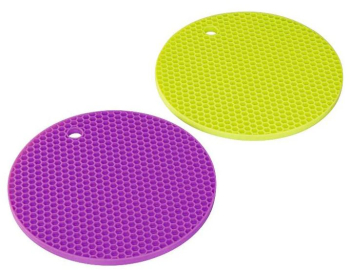 Suport din silicon Xavax pentru oala verde/mov 2 buc 