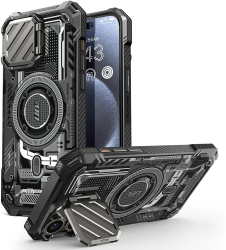 Husa pentru iPhone 15 Pro Max - Supcase Unicorn Beetle XT MagSafe - Black Circuit 