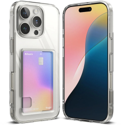 Husa pentru iPhone 16 Pro Max - Ringke Fusion Card - Clear 