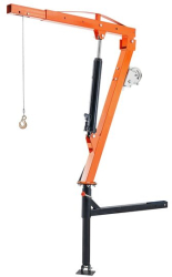 Macara cu troliu manual pentru camionete Capacitate 227 kg Lungime cablu 7 m Control pivotant 360° Brat telescopic 