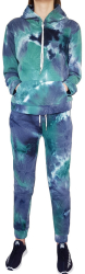 Trening dama Joy cu maneca lunga si pantaloni lungi gluga flausat poliamida S-M multicolor 