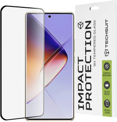 Folie pentru Infinix Note 40 Pro 4G / Note 40 Pro+ - Techsuit 111D Full Cover / Full Glue Glass / 3D Curved Screen - Black 