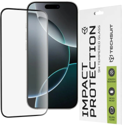 Folie pentru iPhone 16 Pro - Techsuit 111D Full Cover / Full Glue Glass - Black 