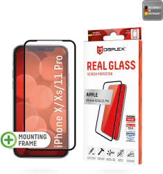 Folie pentru iPhone X / iPhone XS / iPhone 11 Pro - Displex Real Glass Full Cover - Black
