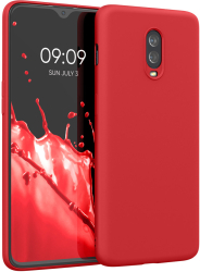 Husa Kwmobile pentru OnePlus 6T Silicon Rosu 55347.09 