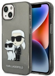 Husa pentru iPhone 14 Plus - Karl Lagerfeld Hardcase Glitter KLHCP14MHNKCTGK - Karl&Choupette 