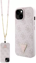 Husa pentru iPhone 15 - Guess Crossbody 4G Metal Logo GUHCP15SP4TDSCPP - Pink 