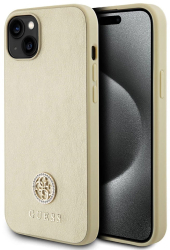 Husa pentru iPhone 15 - Guess Strass Metal Logo GUHCP15SPS4DGPD - Gold 