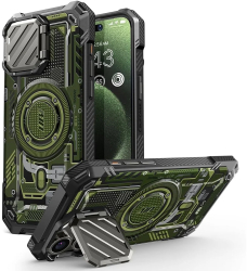 Husa pentru iPhone 15 Pro Max - Supcase Unicorn Beetle XT MagSafe - Green Circuit 