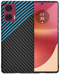 Husa pentru Motorola Edge 50 Fusion - Techsuit Carbonite FiberShell - Blue Pulse 