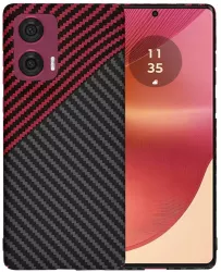 Husa pentru Motorola Edge 50 Fusion - Techsuit Carbonite FiberShell - Red Vortex 