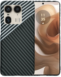 Husa pentru Motorola Edge 50 Ultra - Techsuit Carbonite FiberShell - Stealth Gray 