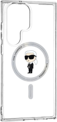 Husa pentru Samsung Galaxy S23 Ultra - Karl Lagerfeld IML MagSafe KLHMS23LHFCKNOT - Transparent Ikonik 