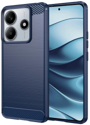 Husa pentru Xiaomi Redmi Note 14 5G - Techsuit Carbon Silicone - Blue 