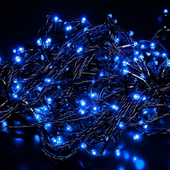 Instalatie pom liniara 100 LED 9m albastru 