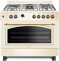 Aragaz Studio Casa FE90/60 El Avena Rustic 90 cm Cuptor electric 4 arzatoare gaz din care unul Wok + 1 ochi electric Rotisor Grill 