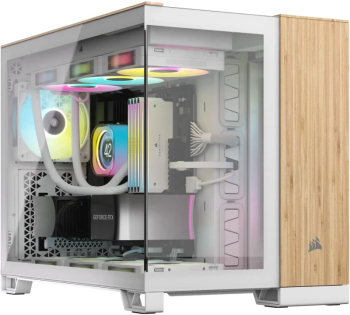Carcasa acvariu Corsair 2500X White/Bamboo 