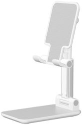 Suport Telefon/Tableta de Birou ABS/Silicon Inaltime Reglabila Pliabil 110x110x65 mm Borofone BH27 Superior - Alb 