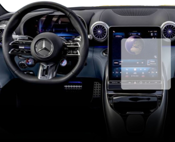 Folie Protectie Navigatie Mercedes AMG GT R PRO 2018+ Duragon protectie Display Navigatie si Ceasuri de bord silicon Mat Anti-zgarieturi 