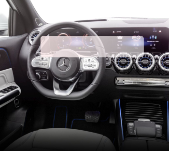 Folie Protectie Navigatie Mercedes Benz EQA 2021-2023 Duragon protectie Display Navigatie si Ceasuri de Bord silicon Transparent Anti-zg 