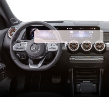 Folie Protectie Navigatie Mercedes Benz EQB 2021-2023 Duragon protectie Display Navigatie si Ceasuri de bord silicon Mat Anti-zgarieturi 
