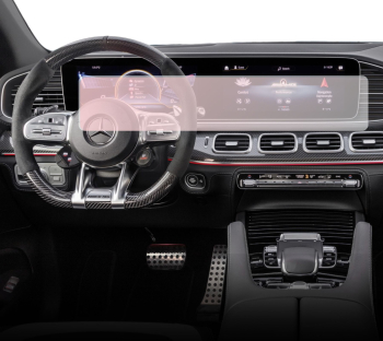 Folie Protectie Navigatie Mercedes Benz EQC 400 2019+ Duragon protectie Display Navigatie si Ceasuri de bord silicon Mat Anti-zgarieturi 