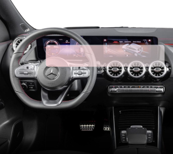 Folie Protectie Navigatie Mercedes Benz GLA 2023+ Duragon protectie Display Navigatie si Ceasuri de Bord silicon Transparent Anti-zgarie 