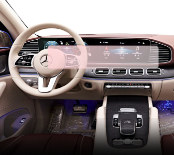Folie Protectie Navigatie Mercedes Benz GLS 2023+ Duragon protectie Display Navigatie si Ceasuri de Bord silicon Transparent Anti-zgarie 