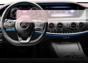 Folie Protectie Navigatie Mercedes Benz S-Class 2017-2020 Duragon protectie Display Navigatie si Ceasuri de Bord silicon Transparent Ant 