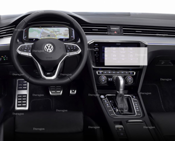 Folie Protectie Navigatie si Ceasuri de bord Volkswagen Passat 2019-2023 12.9 inch Duragon protectie Display Navigatie si Ceasuri de bord 