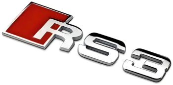 Emblema RS3 chrom spate portbagaj Audi 